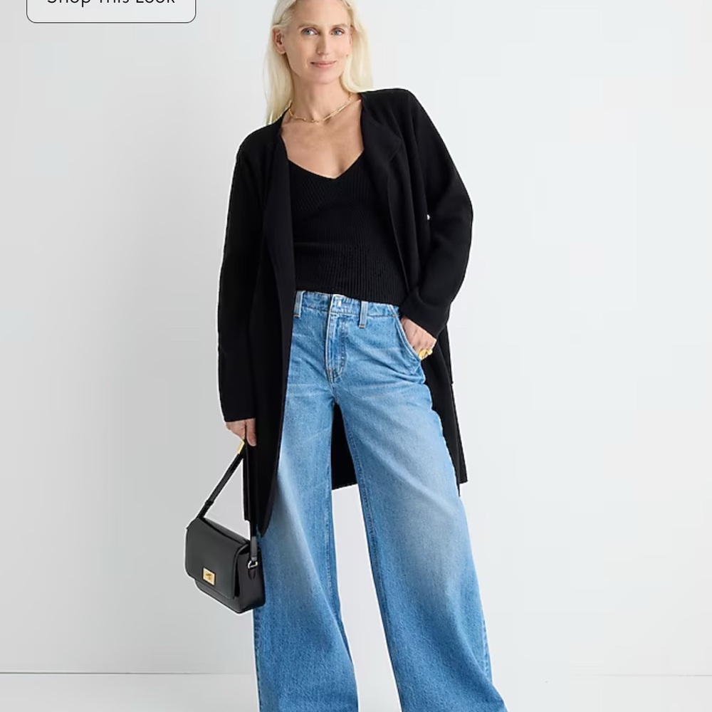 J Crew Juliette collarless sweater-blazer